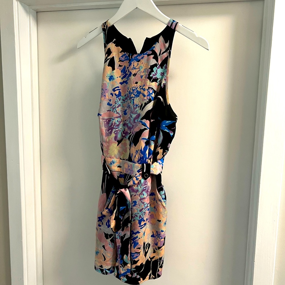 YUMI KIM Chelsea Floral Romper in Black